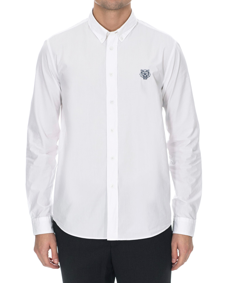 Heren | Overhemden | KENZO | Casual Fit Crest Shirt White