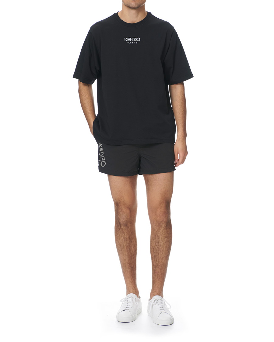 Heren | T-shirts | KENZO | Oversized Paris Crew Neck Tee Black