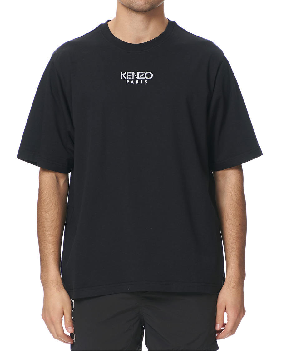 Heren | T-shirts | KENZO | Oversized Paris Crew Neck Tee Black