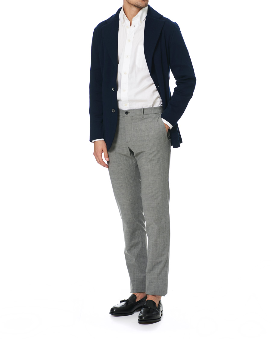 Heren | Broeken | Incotex | Urban Traveller Techno Wool Trousers Light Grey