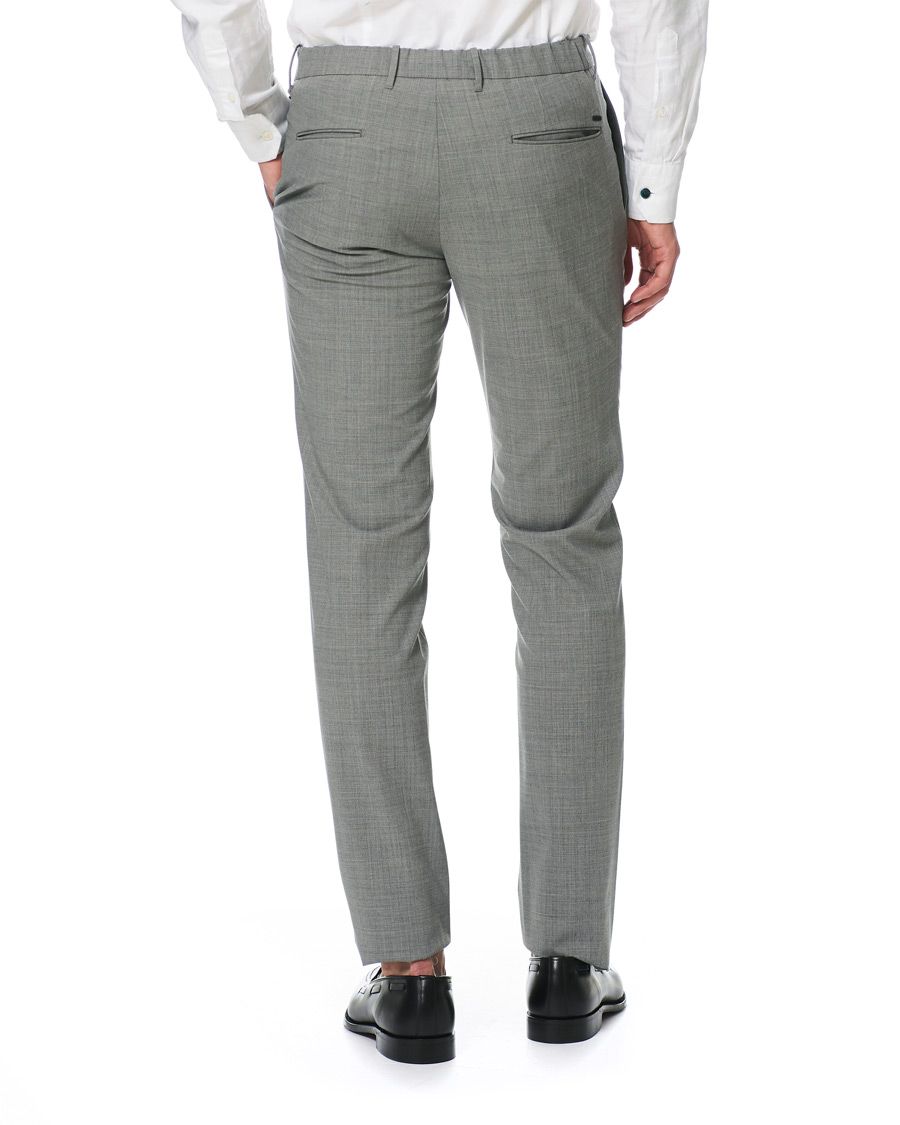 Heren | Broeken | Incotex | Urban Traveller Techno Wool Trousers Light Grey