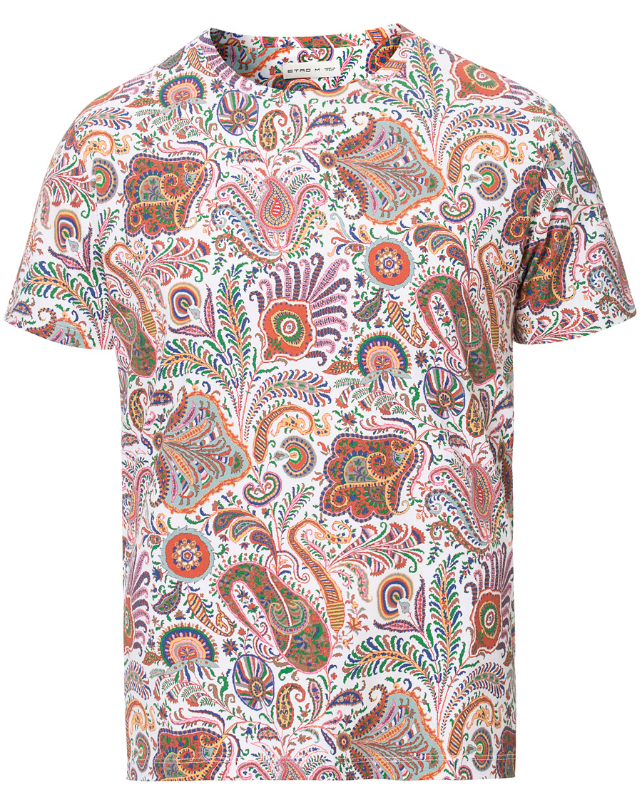 Heren | T-shirts | Etro | Short Sleeve Paisley T-Shirt White