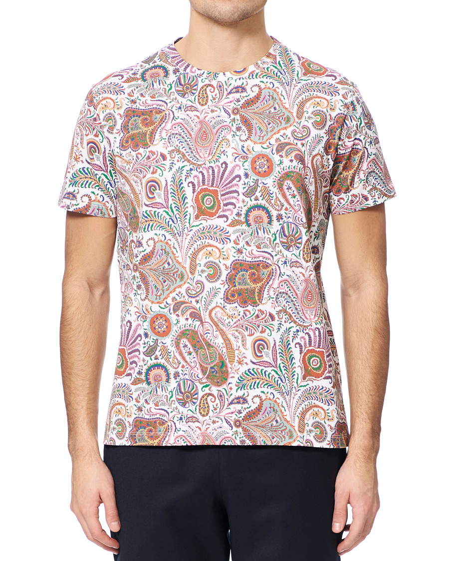 Heren | T-shirts | Etro | Short Sleeve Paisley T-Shirt White