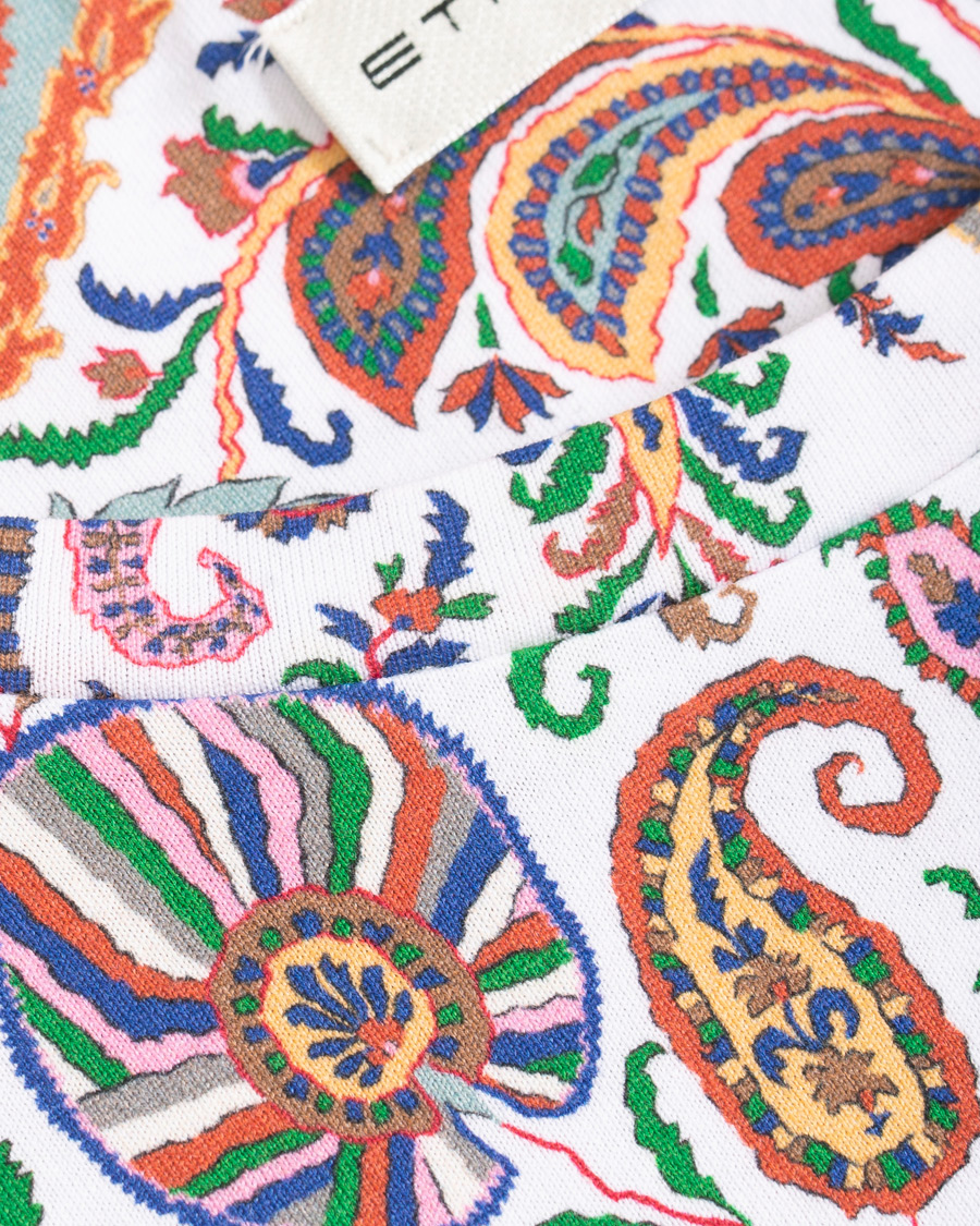Heren | T-shirts | Etro | Short Sleeve Paisley T-Shirt White