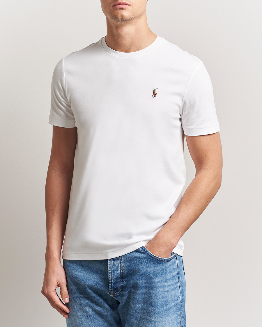 Men |  | Polo Ralph Lauren | Luxury Pima Cotton Crew Neck T-Shirt White