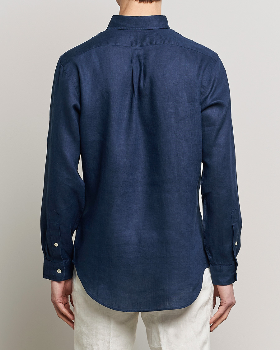 Heren | Overhemden | Polo Ralph Lauren | Custom Fit Linen Button Down Newport Navy
