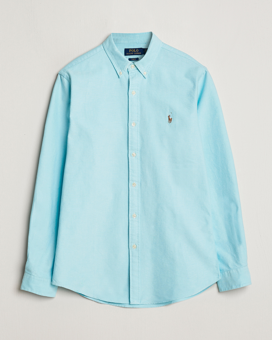 Heren | Overhemden | Polo Ralph Lauren | Slim Fit Oxford Button Down Shirt Aegean Blue