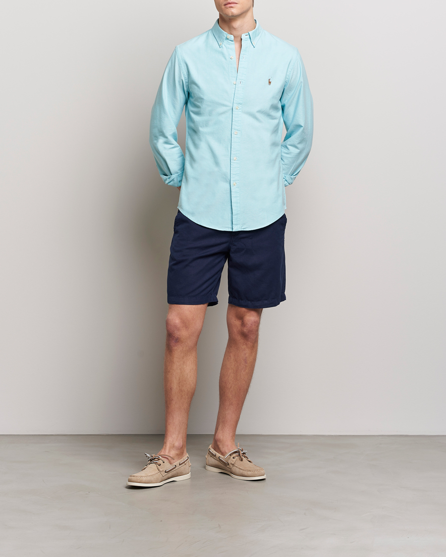 Heren | Overhemden | Polo Ralph Lauren | Slim Fit Oxford Button Down Shirt Aegean Blue