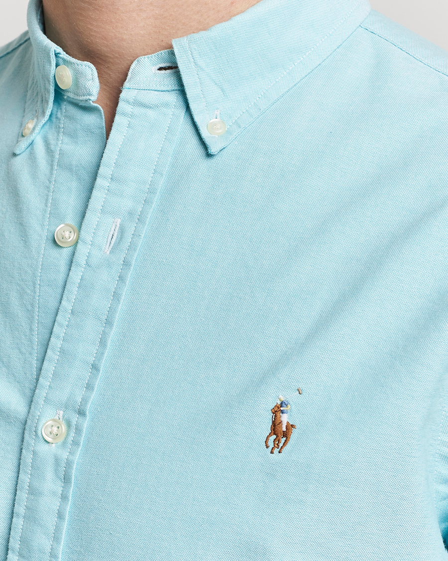 Heren | Overhemden | Polo Ralph Lauren | Slim Fit Oxford Button Down Shirt Aegean Blue