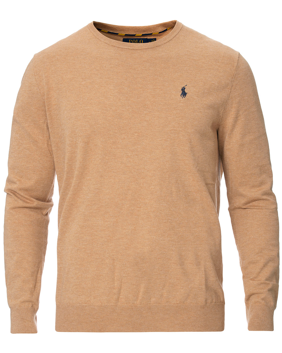 Heren | Truien | Polo Ralph Lauren | Pima Cotton Crew Neck Pullover Camel Melange
