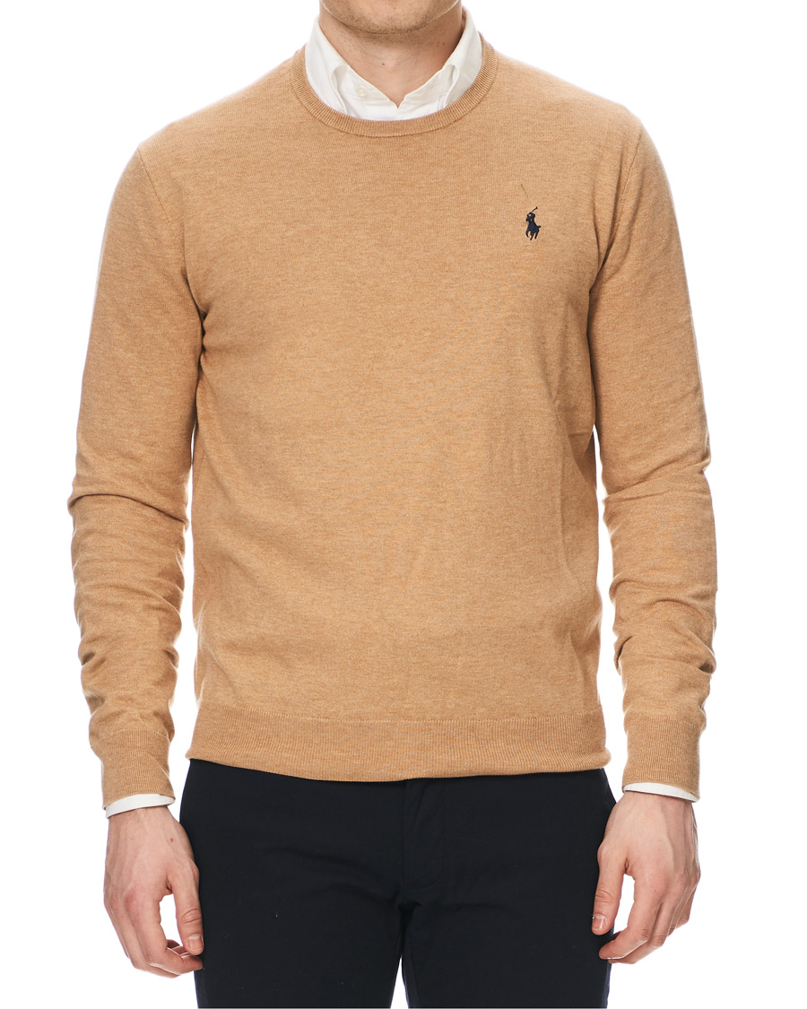 Heren | Truien | Polo Ralph Lauren | Pima Cotton Crew Neck Pullover Camel Melange