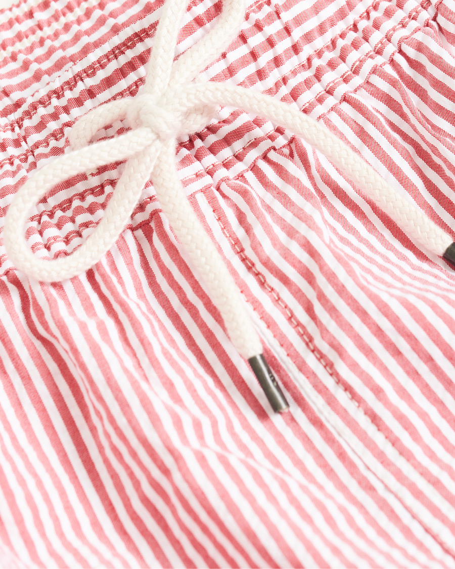 Heren | Zwembroek | Polo Ralph Lauren | Seersucker Stripe Swimshorts Red/White