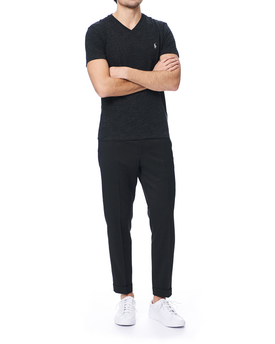 Heren | T-shirts | Polo Ralph Lauren | V-Neck Tee Black Marl Heather
