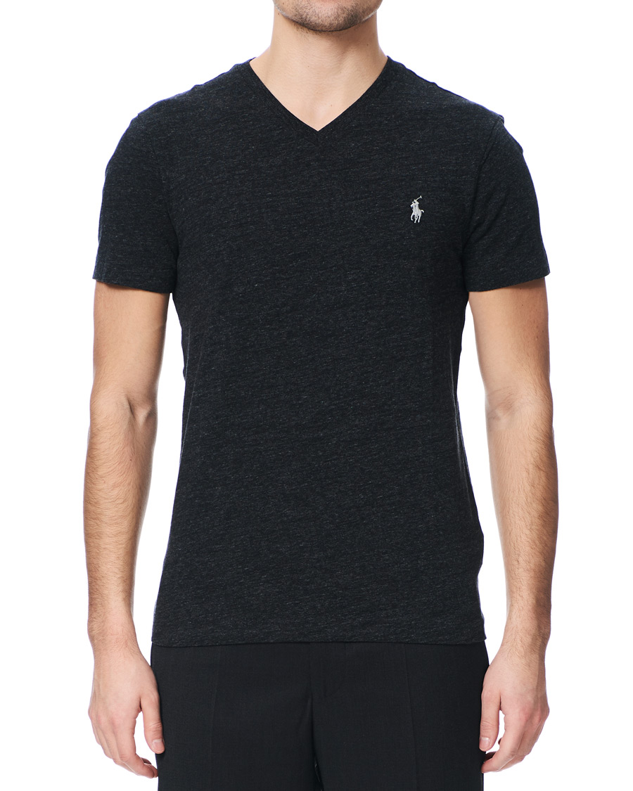 Heren | T-shirts | Polo Ralph Lauren | V-Neck Tee Black Marl Heather