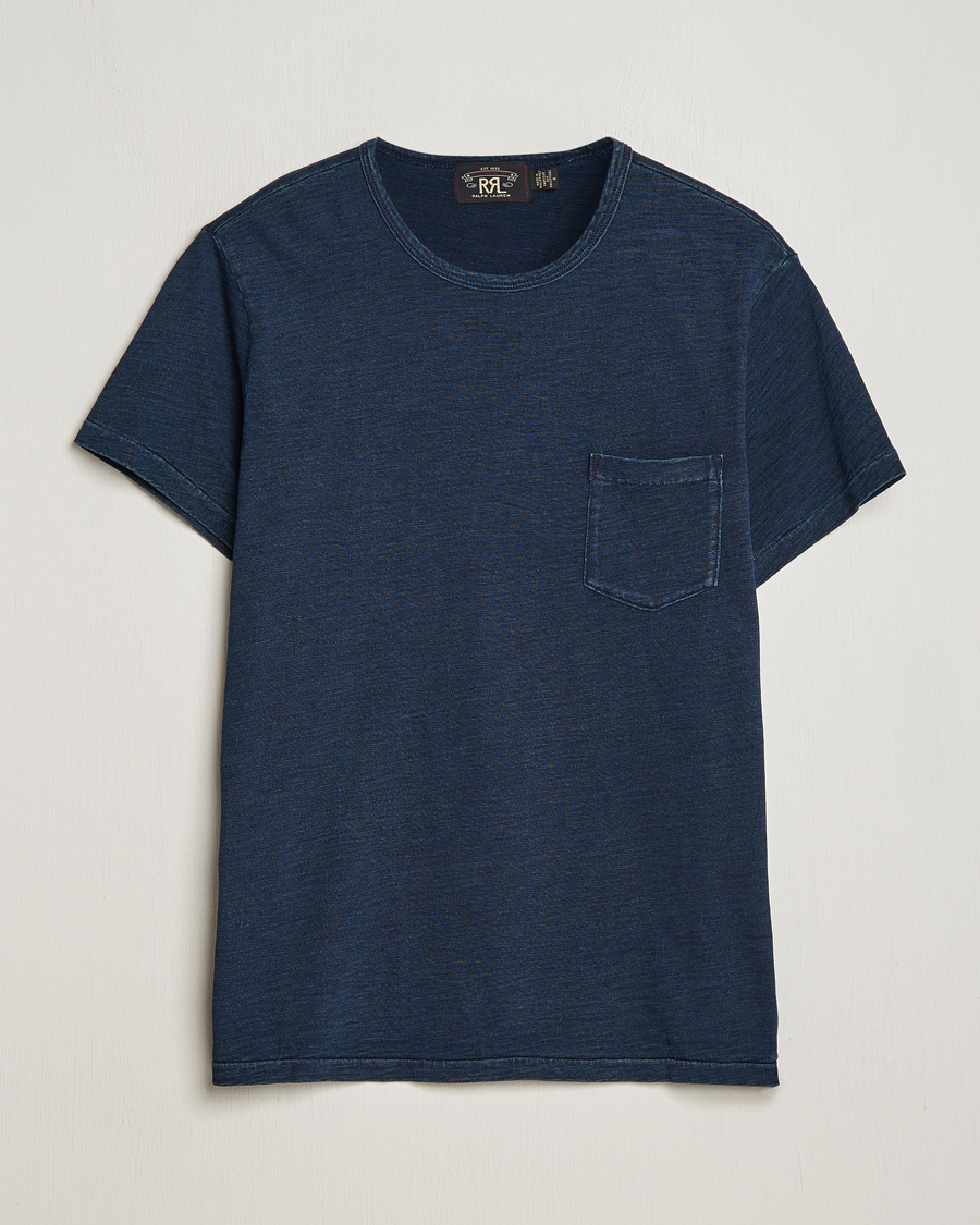 Heren | T-shirts | RRL | Short Sleeve Pocket Tee Rinsed Indigo