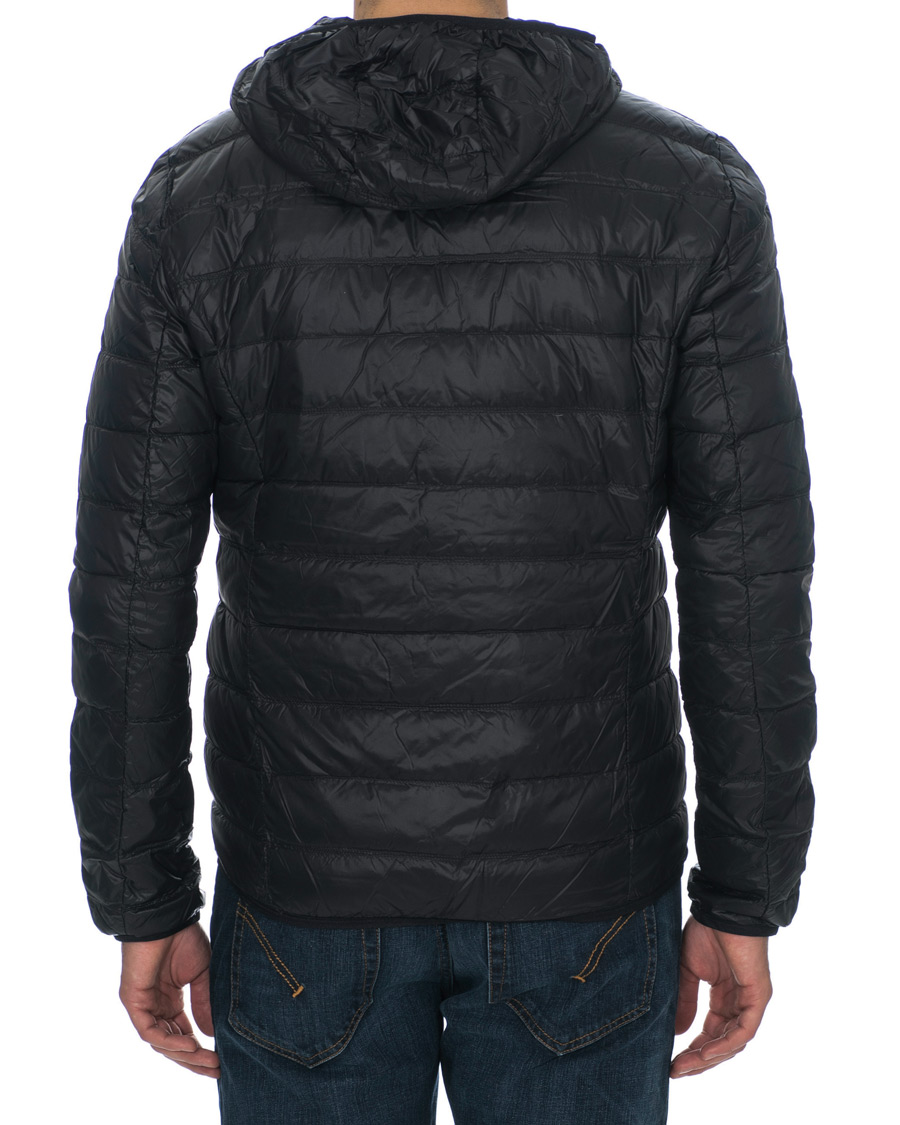 Heren | Jassen | EA7 | Train Core Light Down Hoodie Jacket Black/Gold