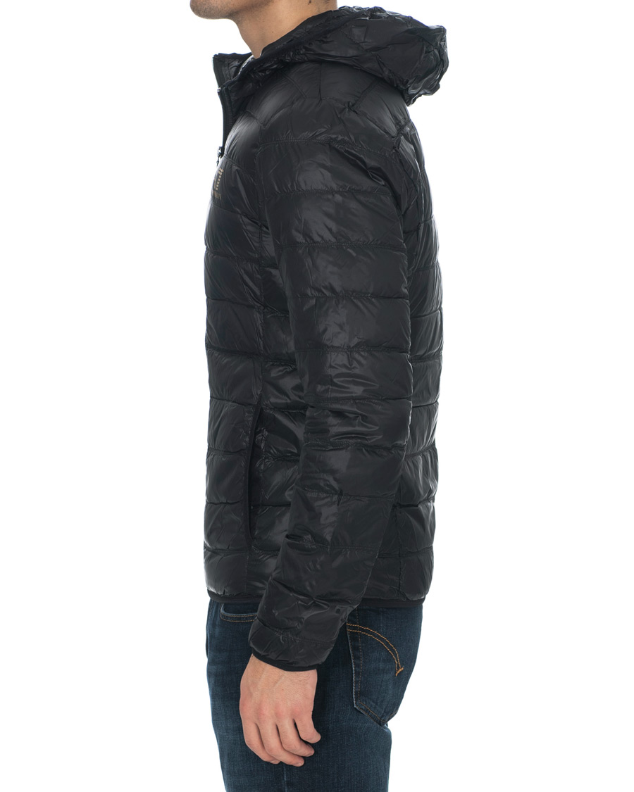 Heren | Jassen | EA7 | Train Core Light Down Hoodie Jacket Black/Gold