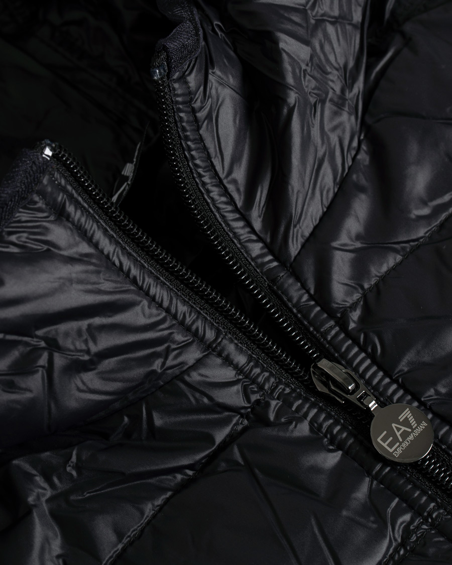 Heren | Jassen | EA7 | Train Core Light Down Hoodie Jacket Black/Gold