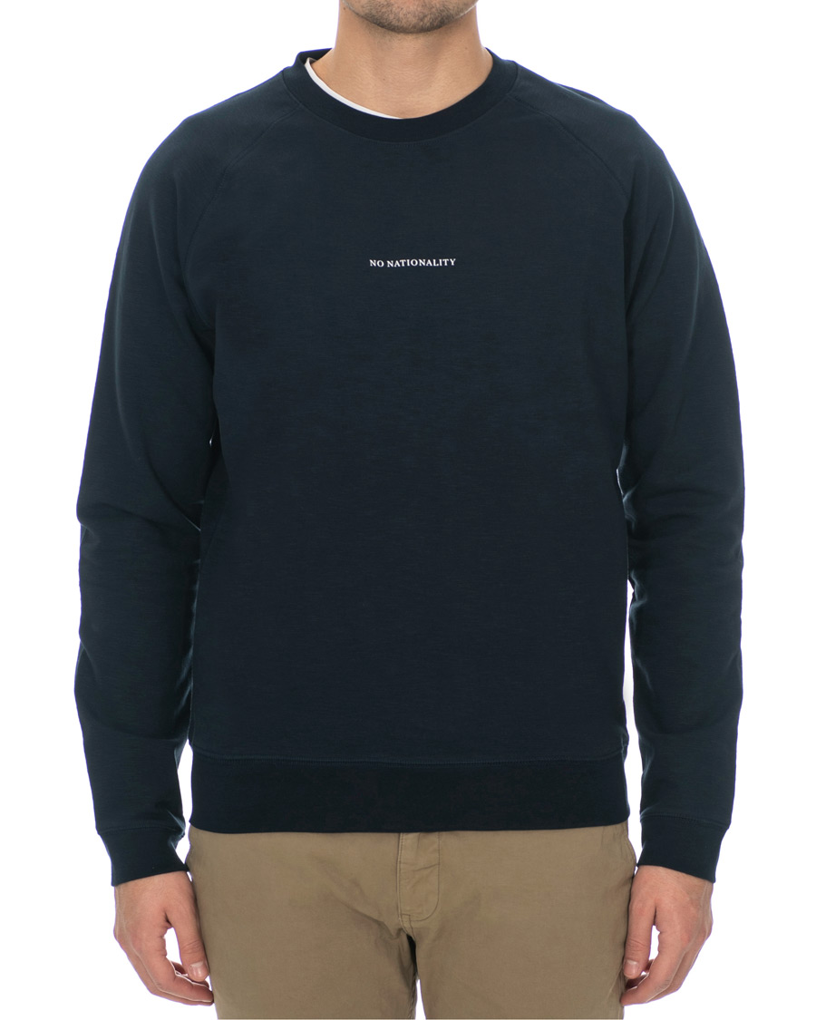 Heren | Truien | NN07 | Robin Logo Crew Neck Sweatshirt Navy