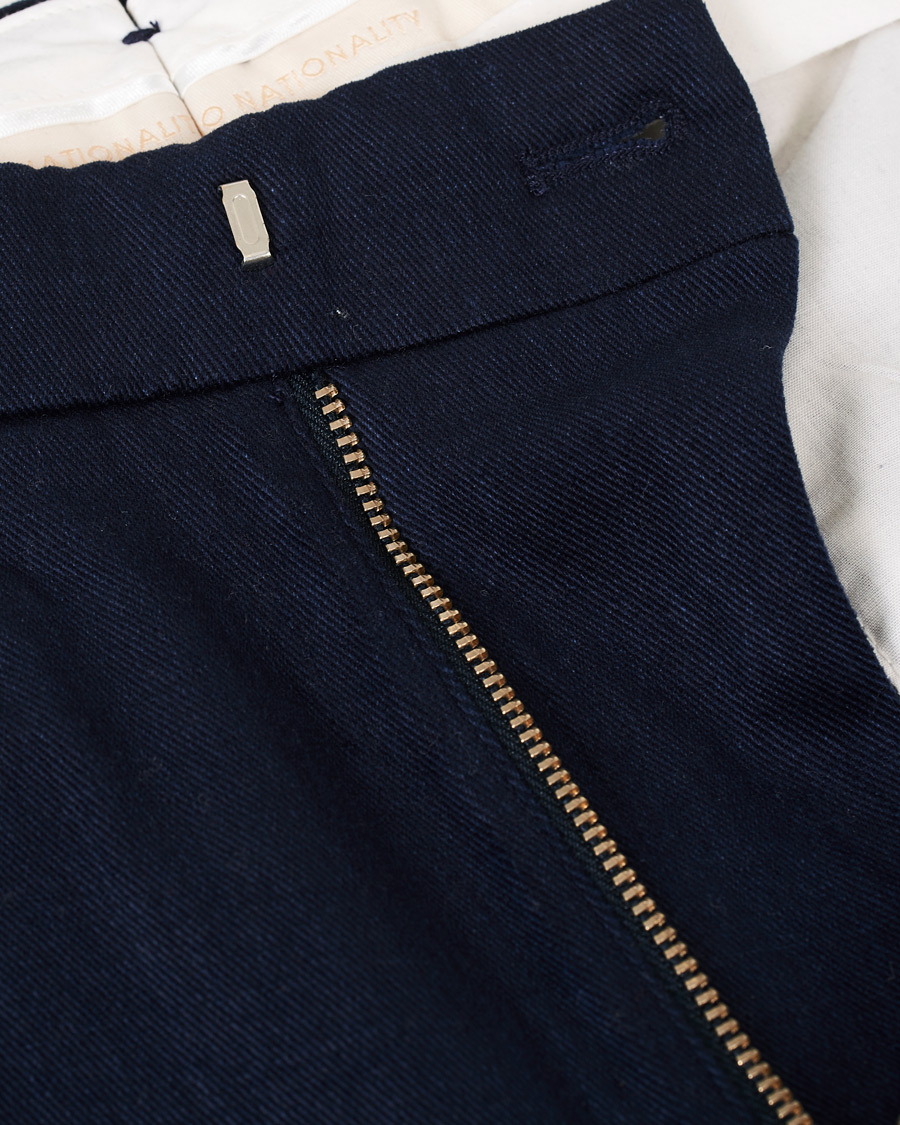 Heren | Broeken | NN07 | Codo Pleated Turn Up Trousers Navy