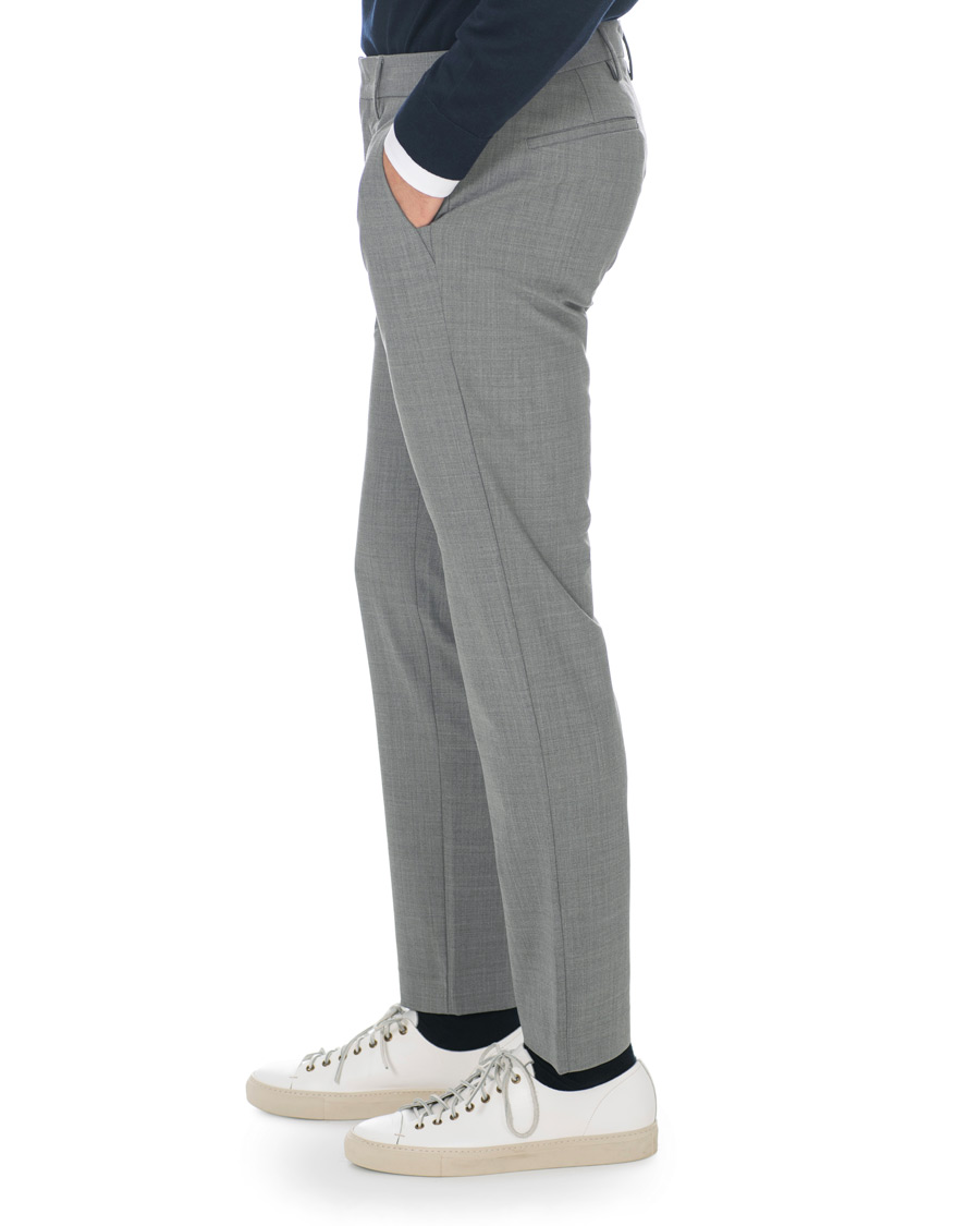 Heren | Broeken | NN07 | Theo Wool Trousers Grey Melange