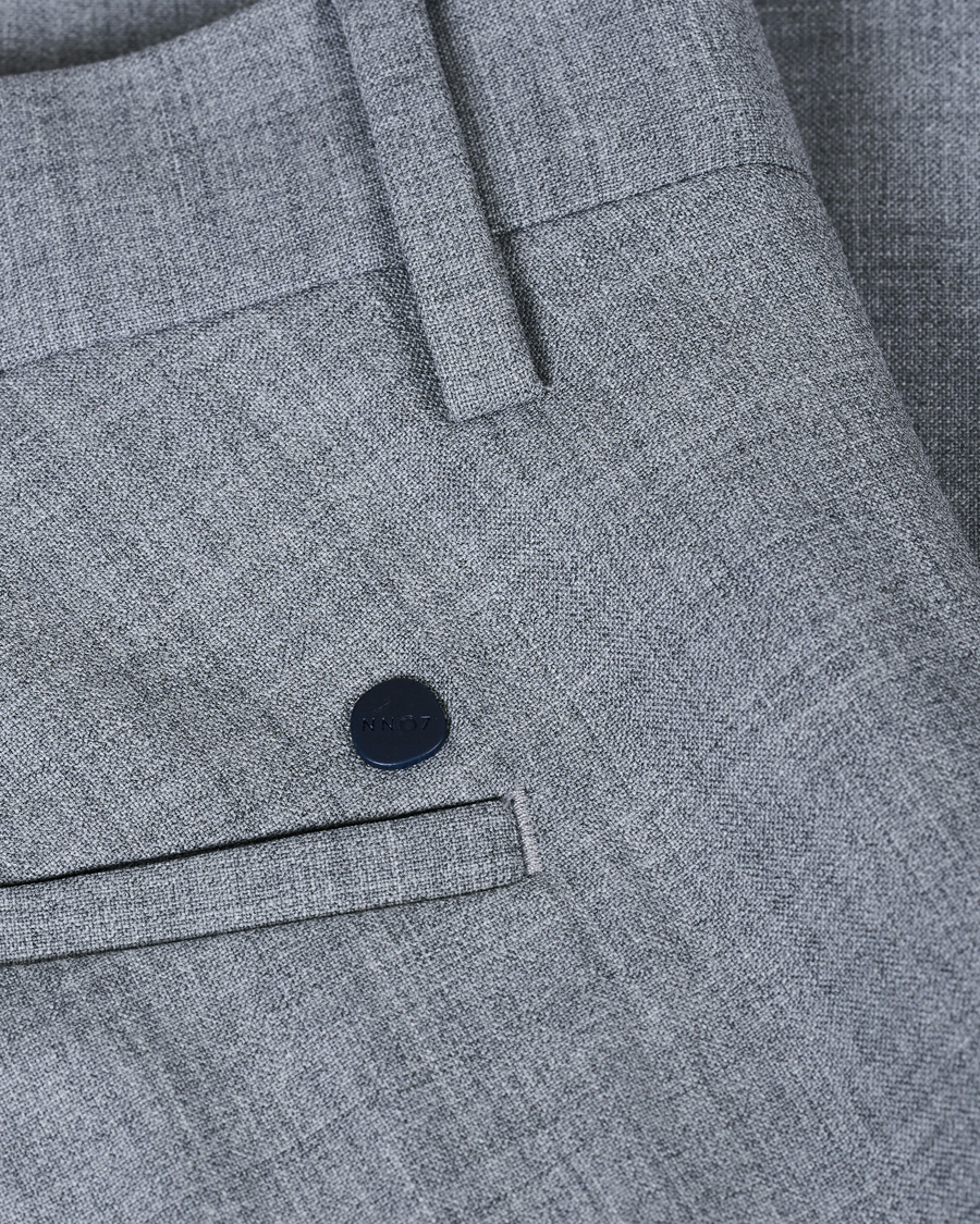 Heren | Broeken | NN07 | Theo Wool Trousers Grey Melange