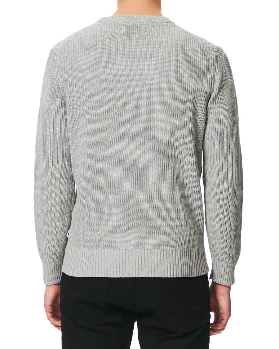 Heren | Truien | NN07 | Knut Cotton Ribbed Crew Neck Medium Grey
