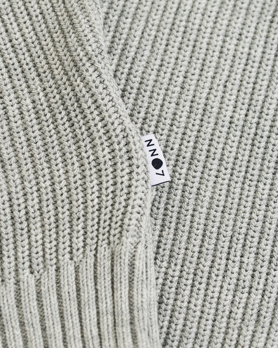 Heren | Truien | NN07 | Knut Cotton Ribbed Crew Neck Medium Grey