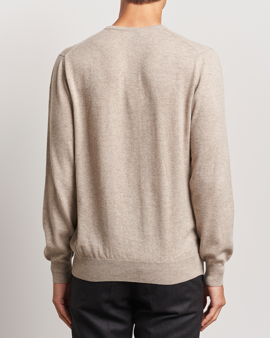 Heren | Truien | Piacenza Cashmere | Cashmere Crew Neck Sweater Beige