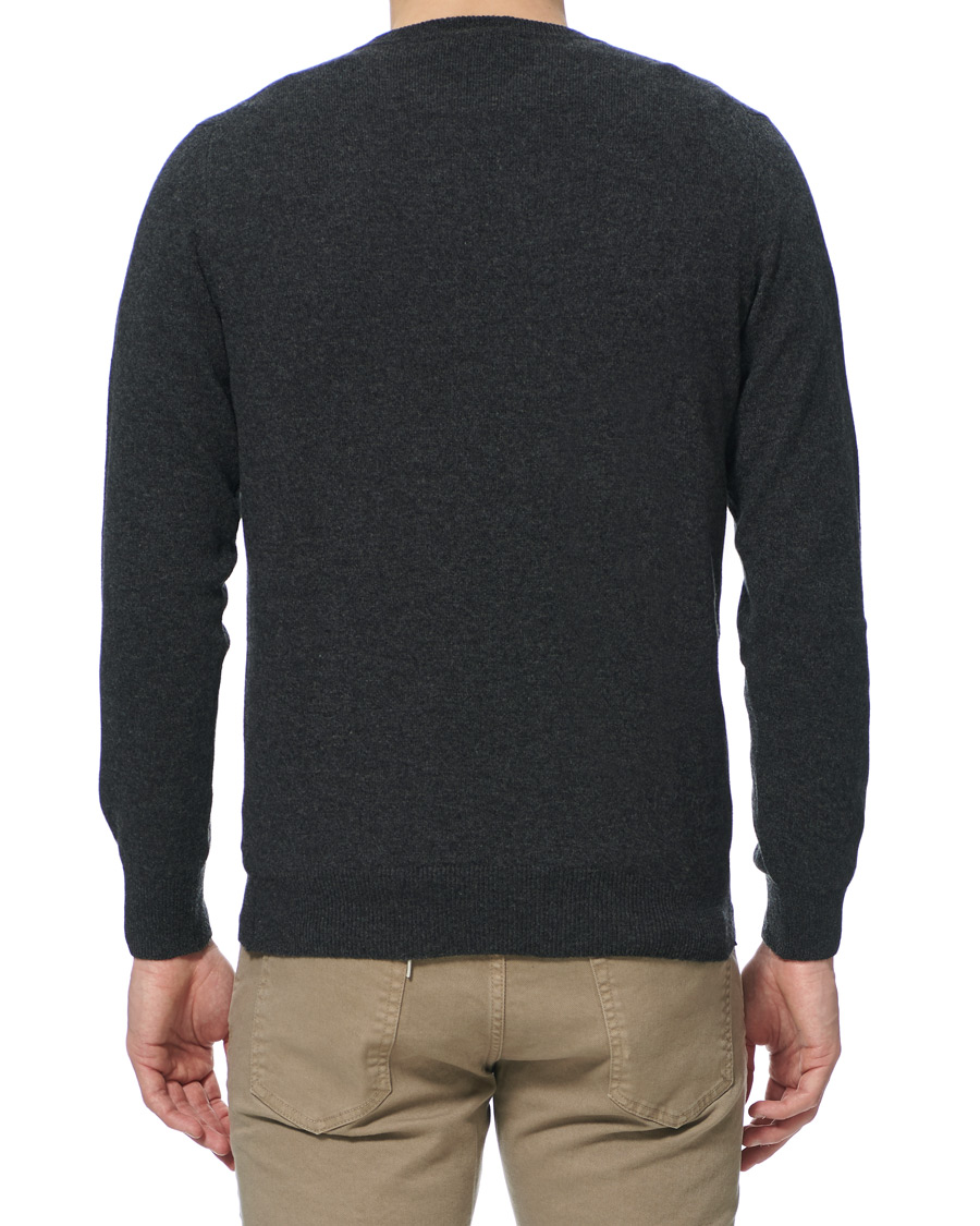 Heren | Truien | Piacenza Cashmere | Cashmere Crew Neck Sweater Charcoal