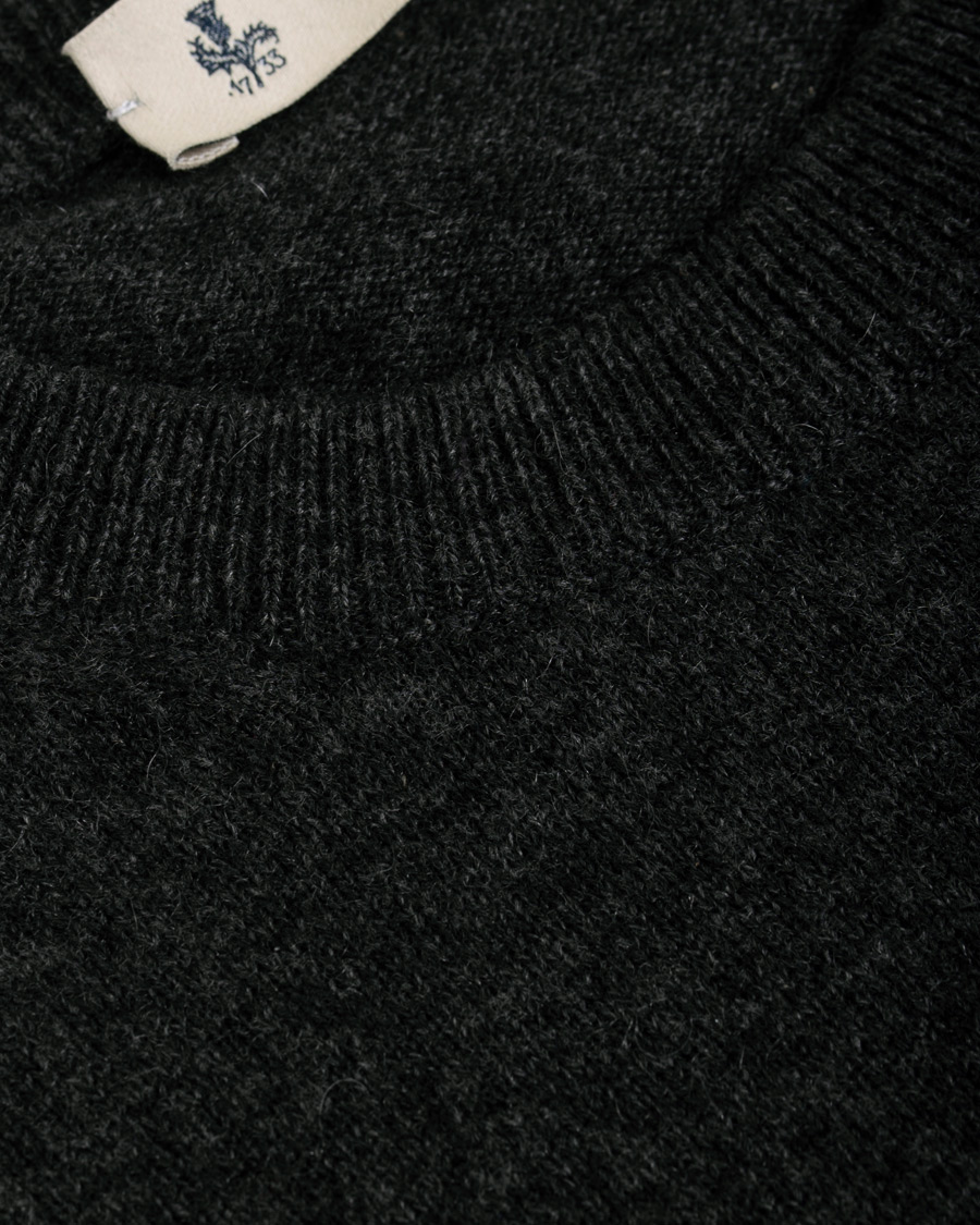 Heren | Truien | Piacenza Cashmere | Cashmere Crew Neck Sweater Charcoal