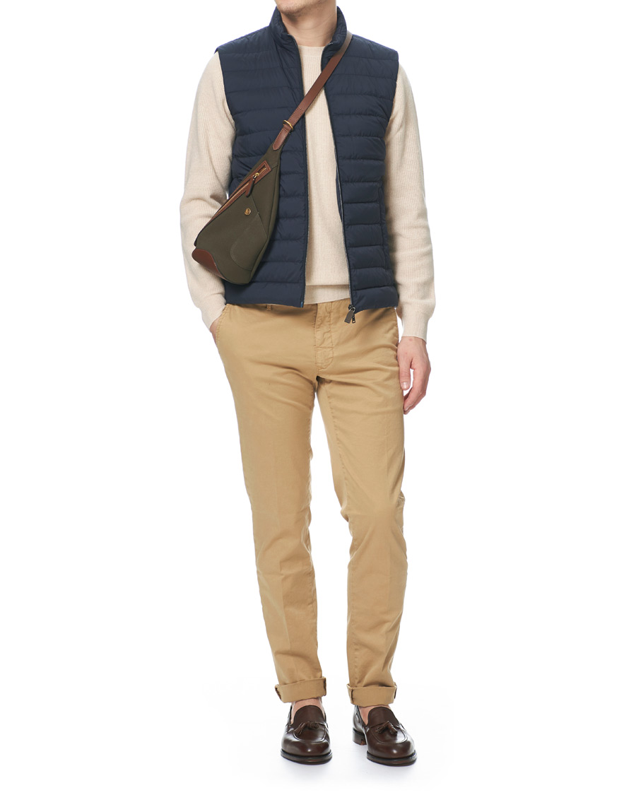 Heren | Jassen | Herno | Nuage Matt Nylon Vest Deep Blue