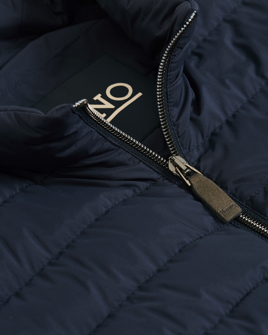 Heren | Jassen | Herno | Nuage Matt Nylon Vest Deep Blue