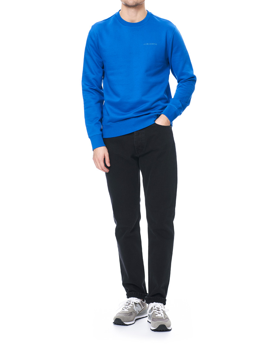 Heren | Truien | J.Lindeberg | Throw Crew Neck Sweatshirt Yale Blue