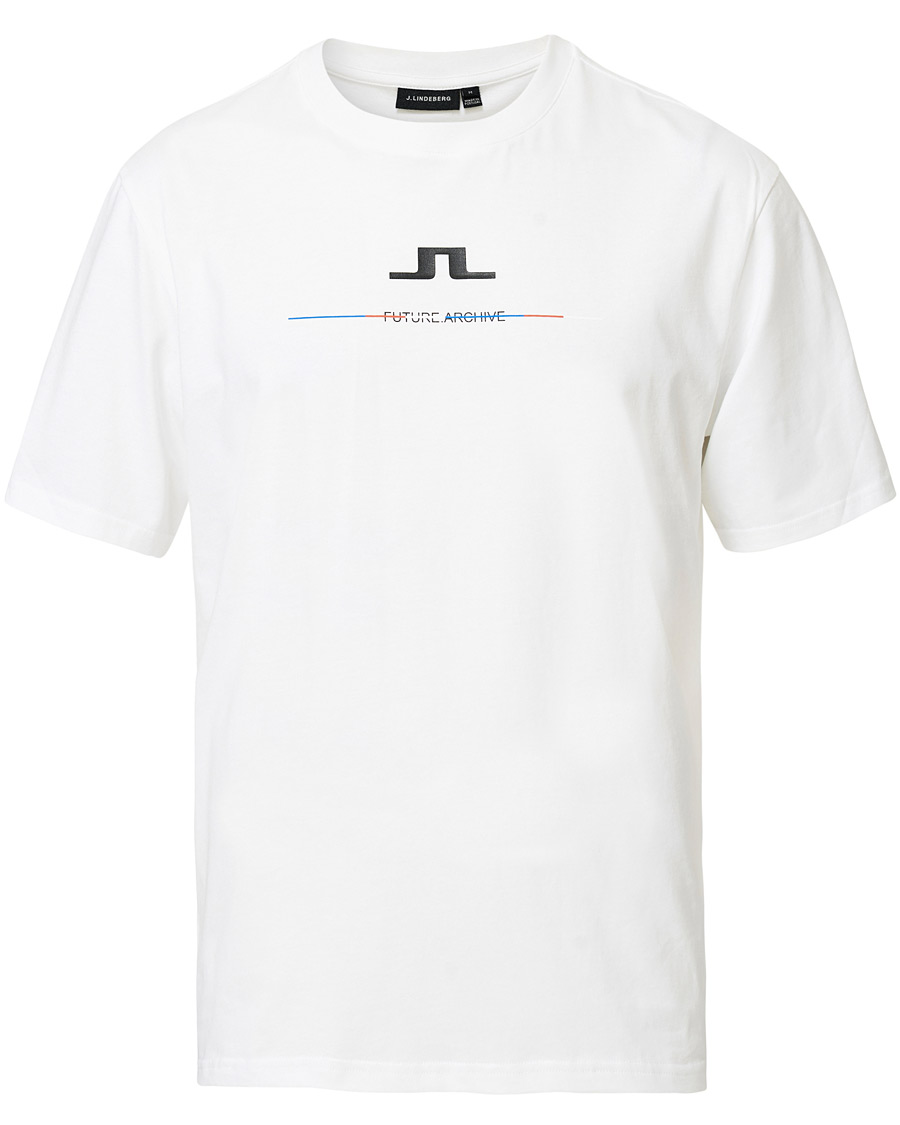 Heren | T-shirts | J.Lindeberg | Dale Distinct Future Archive Crew Neck Tee White