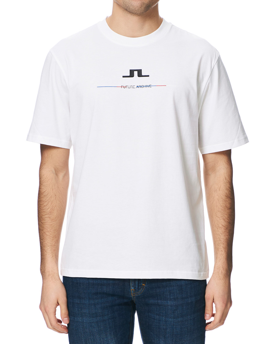 Heren | T-shirts | J.Lindeberg | Dale Distinct Future Archive Crew Neck Tee White