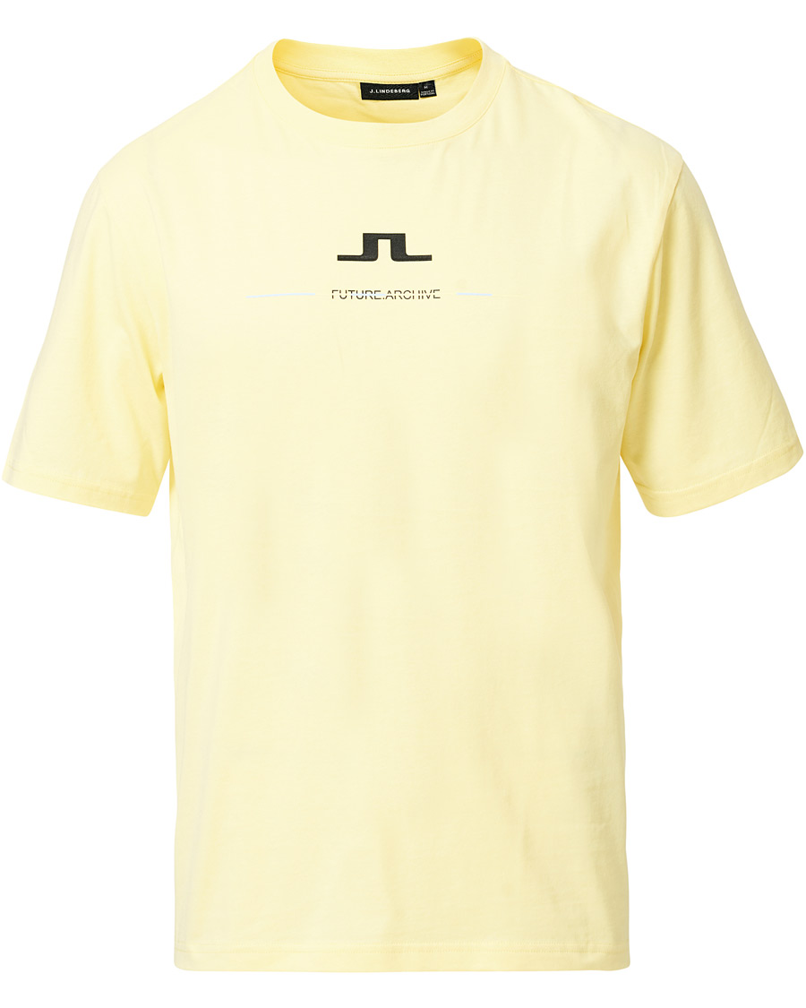 Heren | T-shirts | J.Lindeberg | Dale Distinct Future Archive Crew Neck Tee Yellow