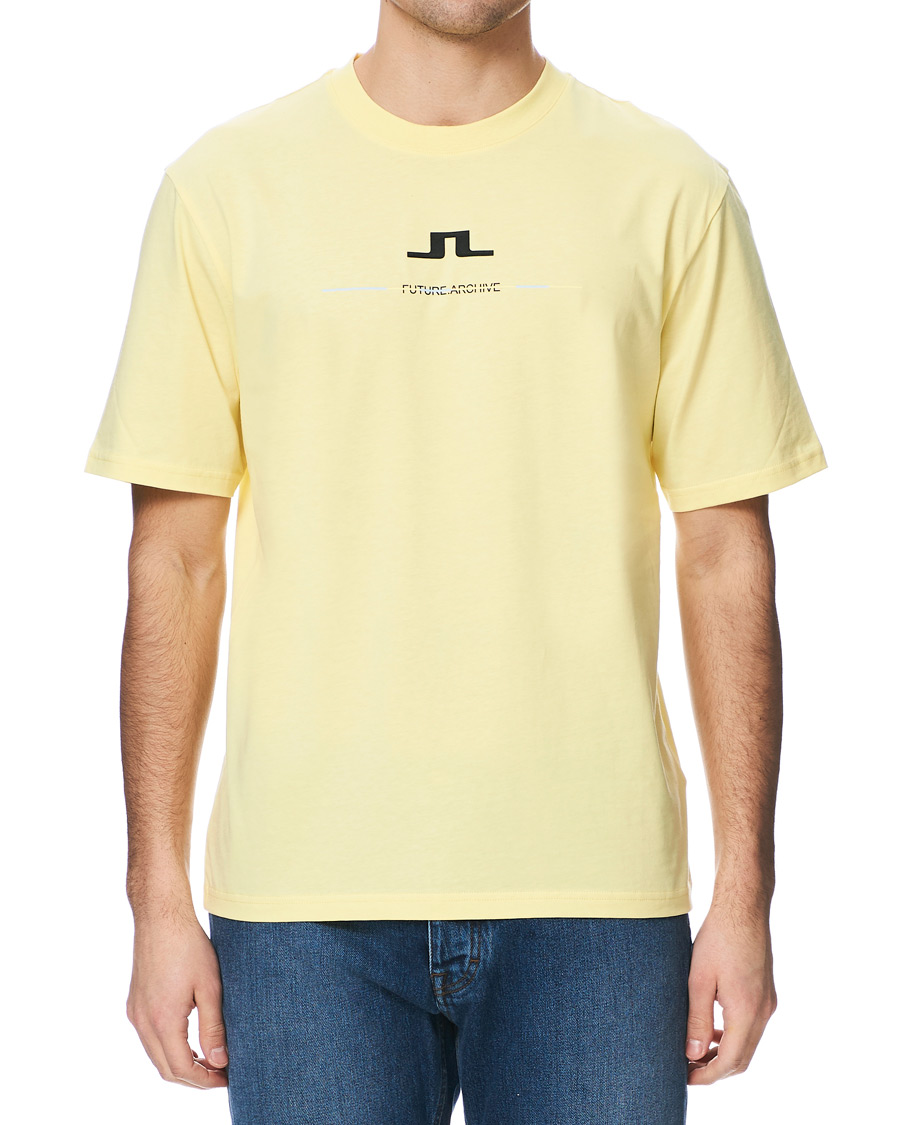 Heren | T-shirts | J.Lindeberg | Dale Distinct Future Archive Crew Neck Tee Yellow