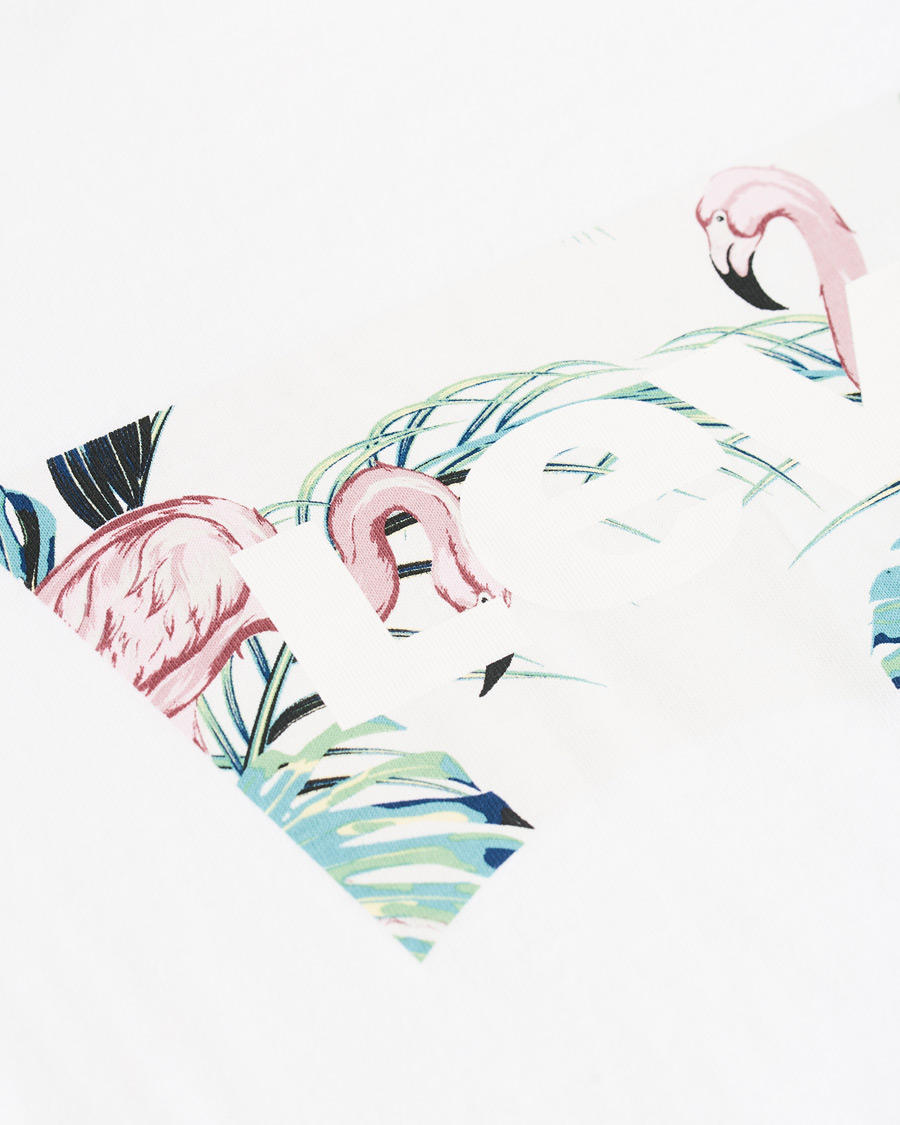 Heren | T-shirts | Levi's | Flamingo Batwing Crew Neck Tee White