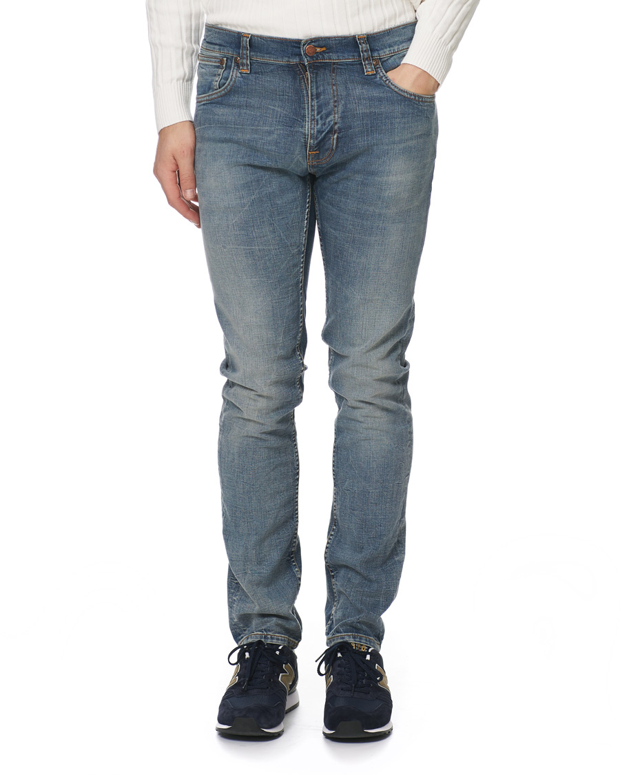 Heren | Jeans | Nudie Jeans | Thin Finn Organic Jeans Broken Sage