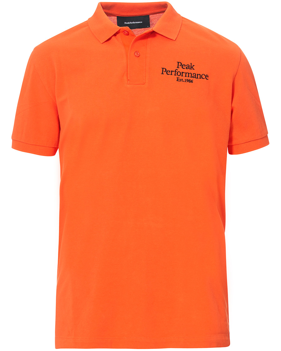 Heren | Polo's | Peak Performance | Original Logo Polo Orange