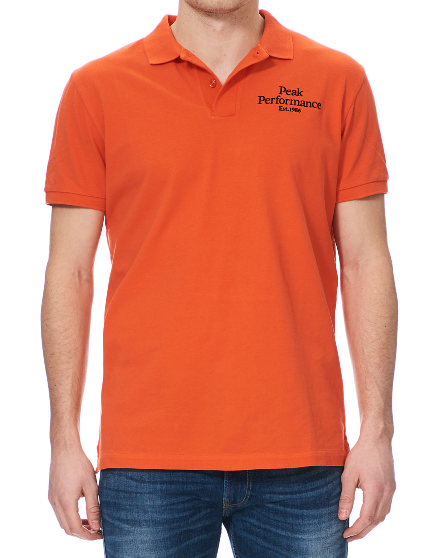 Heren | Polo's | Peak Performance | Original Logo Polo Orange