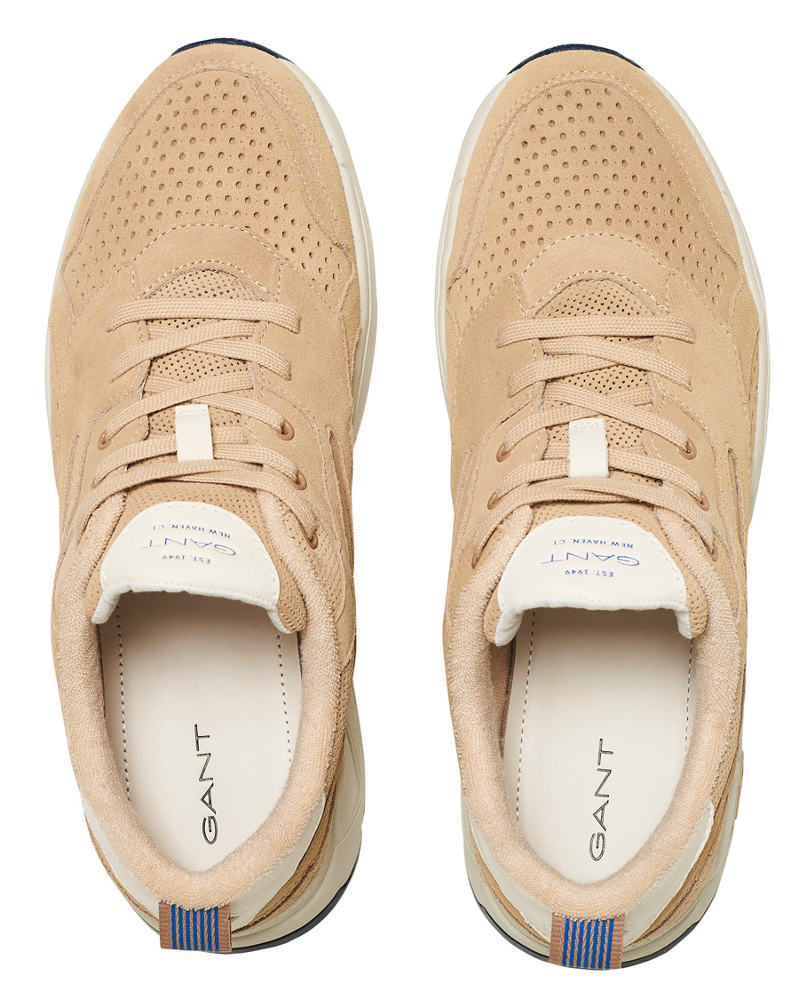 Heren | GANT Nicewill Perforated Sneaker Sand Suede | GANT | Nicewill Perforated Sneaker Sand Suede