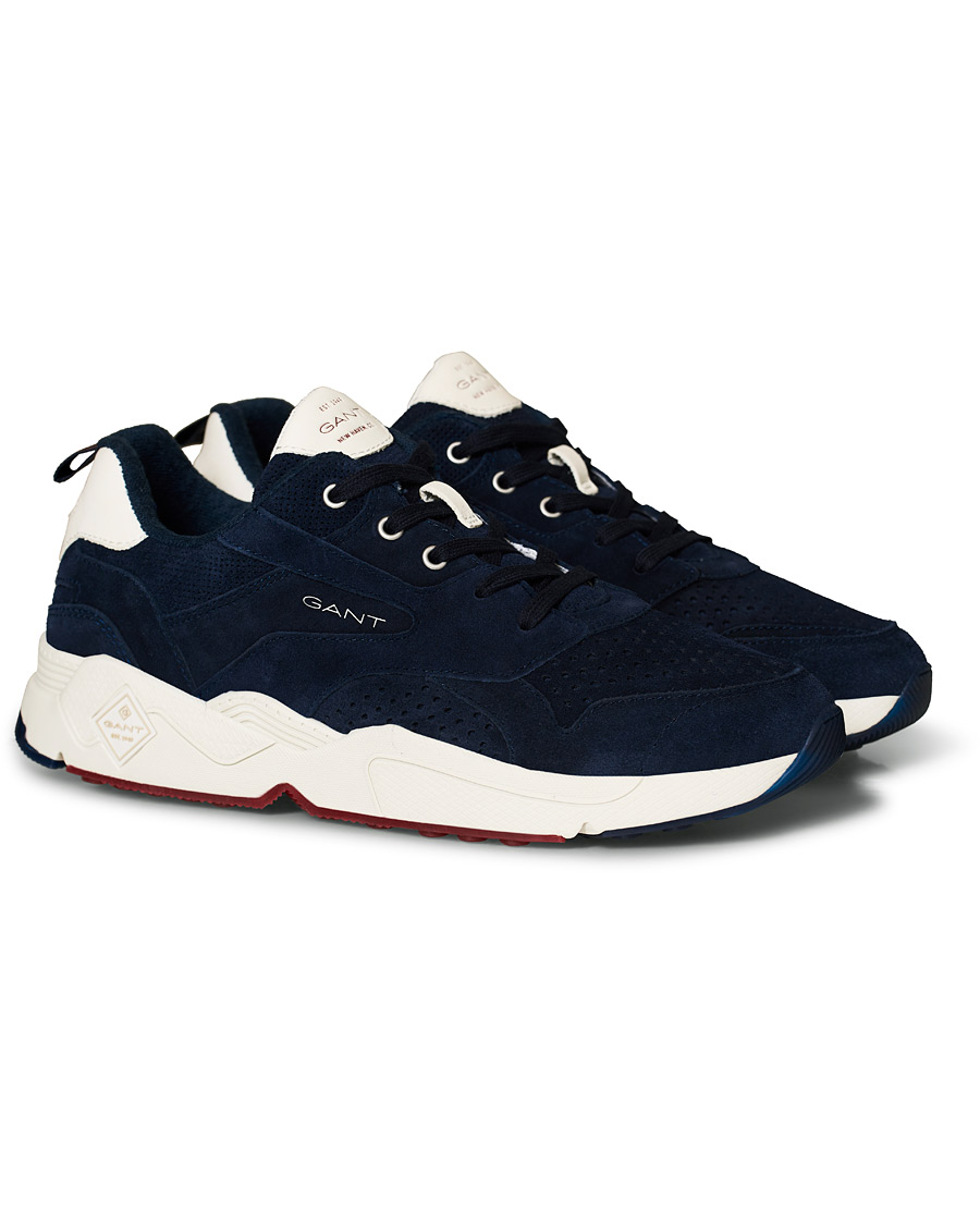 Heren | GANT Nicewill Perforated Sneaker Navy Suede | GANT | Nicewill Perforated Sneaker Navy Suede