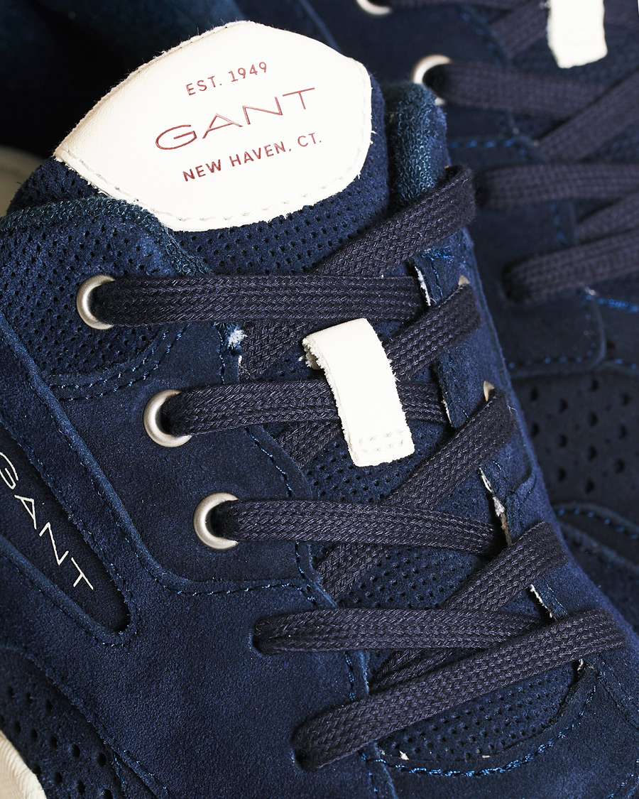 Heren | GANT Nicewill Perforated Sneaker Navy Suede | GANT | Nicewill Perforated Sneaker Navy Suede