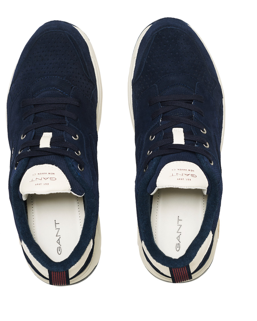 Heren | GANT Nicewill Perforated Sneaker Navy Suede | GANT | Nicewill Perforated Sneaker Navy Suede