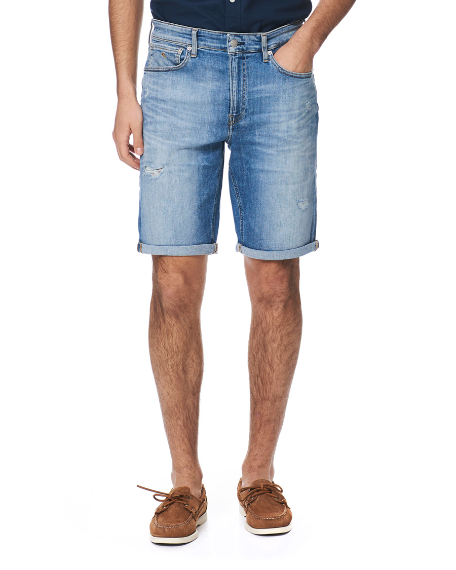 Heren | Korte broek | Calvin Klein Jeans | Regular Fit Destroyed Shorts Bright Blue