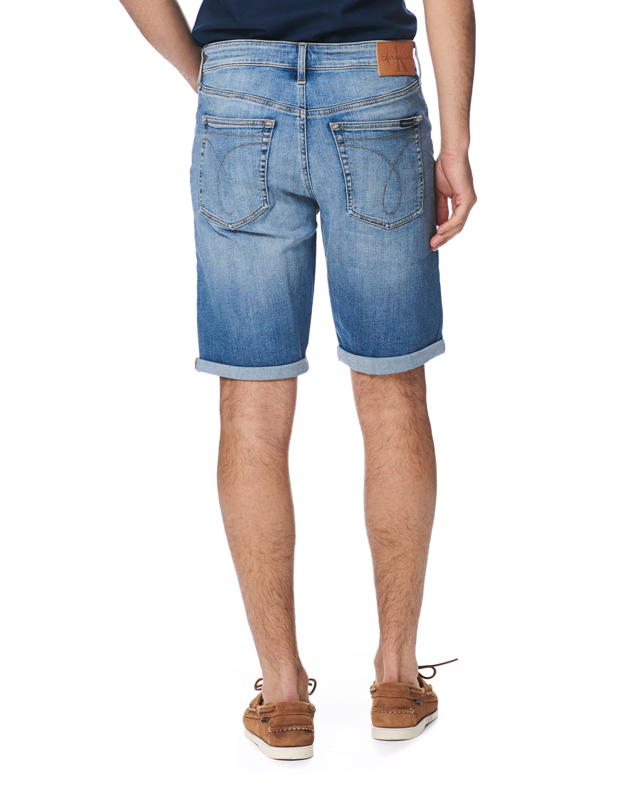 Heren | Korte broek | Calvin Klein Jeans | Regular Fit Destroyed Shorts Bright Blue