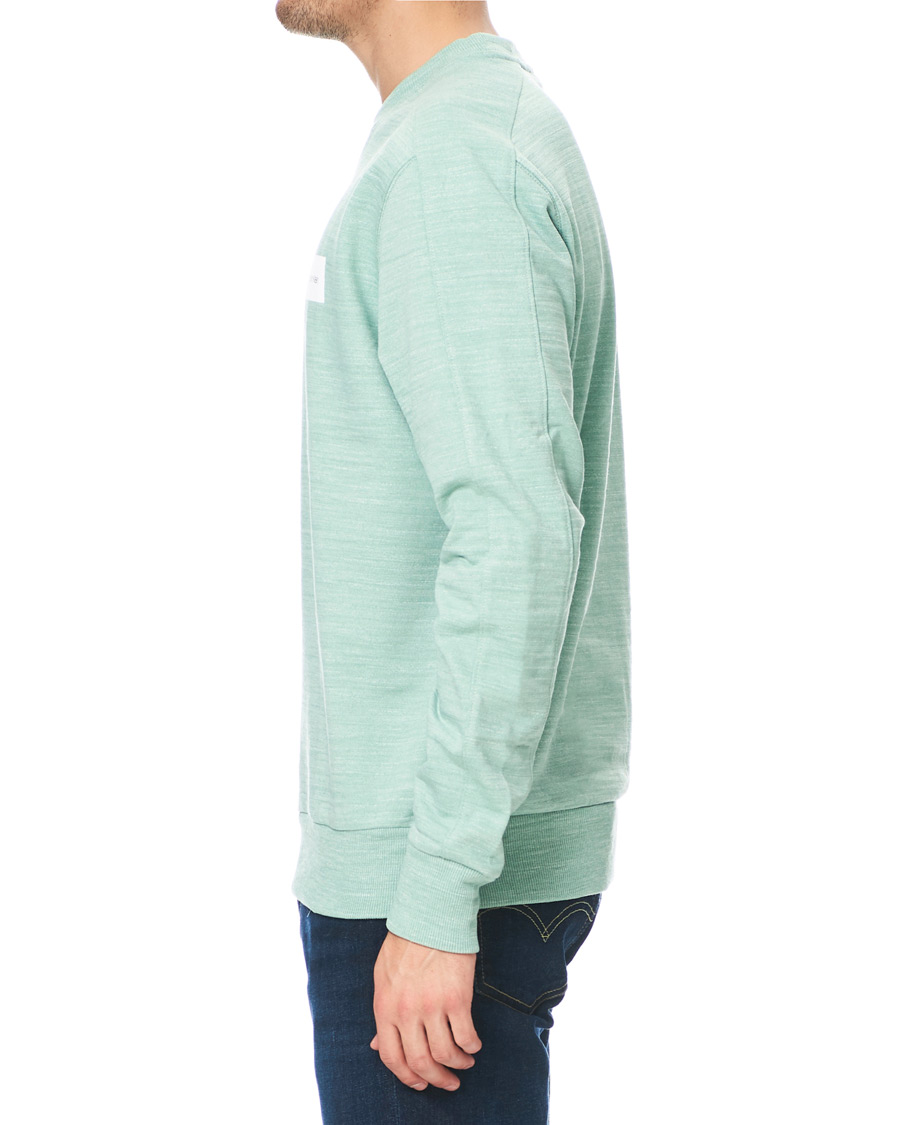 Heren | Truien | Calvin Klein | Mouline Chest Logo Crew Neck Sweatshirt Granite Green
