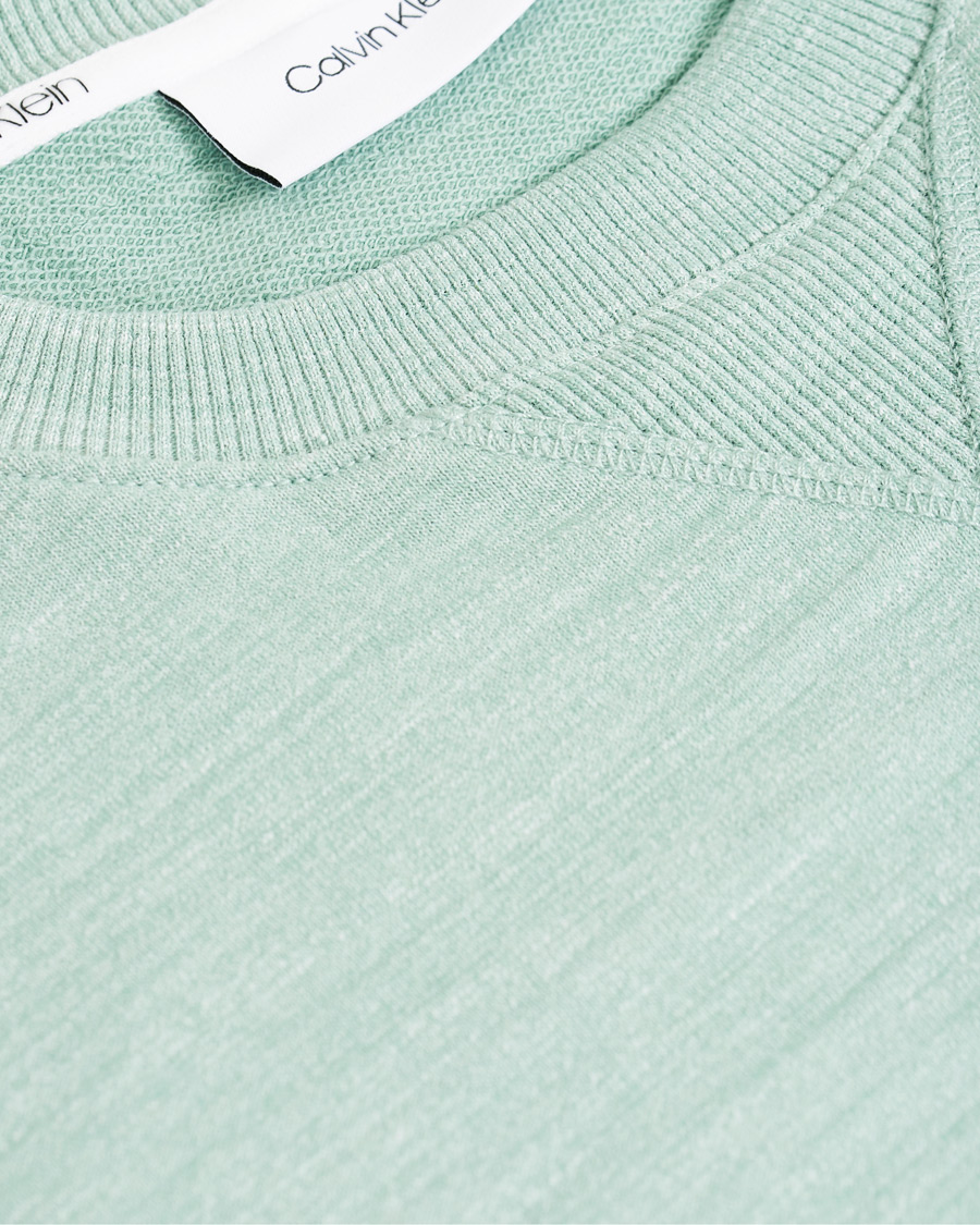 Heren | Truien | Calvin Klein | Mouline Chest Logo Crew Neck Sweatshirt Granite Green